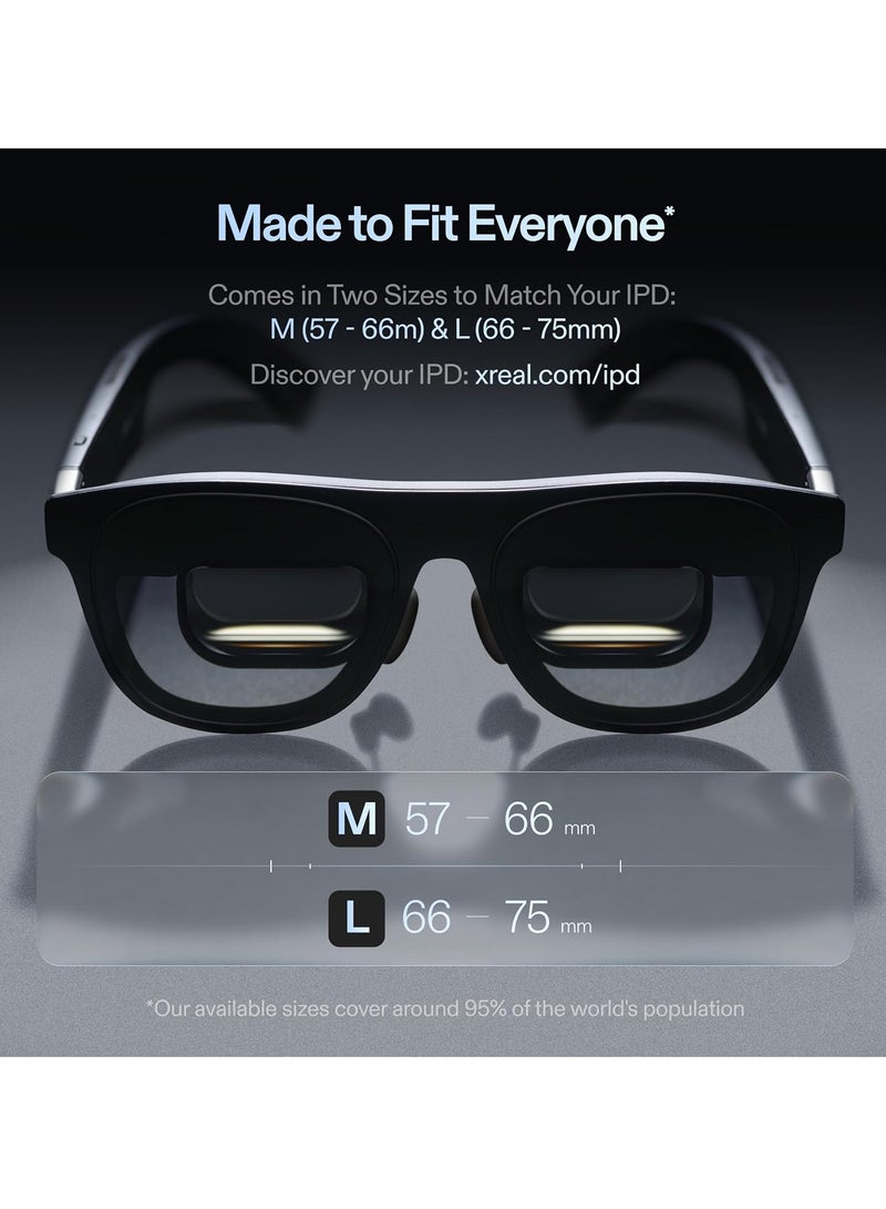 XREAL One Pro AR Glasses with X1 Chip, 3 Degrees of Freedom, 171°, 57° Viewing Angle, 120Hz, BOSE Sound, Sony OLED Display, 3 Modes Adjustment, Compatible with PS5, Nintendo Switch 2, iPhone 16/15, Steam Deck, PC, Android and iOS - Size M - Image 5